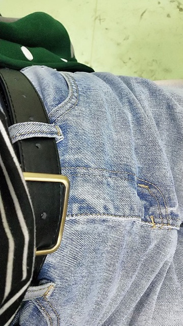 Belt-dây lưng mặt khuyết chữ nhật retro
