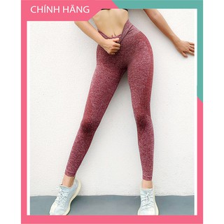 Quần tập gym nữ nâng mông, cạp cao, Tập yoga, chạy bộ, dáng siêu đẹp, thiết kể kẻ hông - NMC