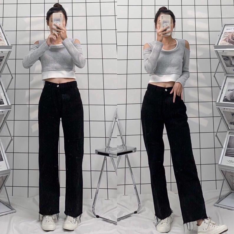 Áo TRỄ VAI Nữ TAY DÀI Rubystore Áo Kiểu Nữ Dài Tay Chất Len Tăm Dày Dặn Mềm Mịn ADT02 Moonstore