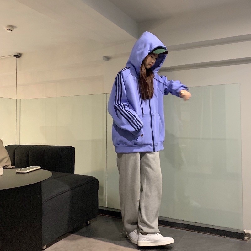 Áo Hoodie nỉ bông Ulzzang kẻ sọc nhiều màu năng động, áo khoác nữ form rộng Hàn Quốc dưới 80kg - T&A Store .T&A | BigBuy360 - bigbuy360.vn