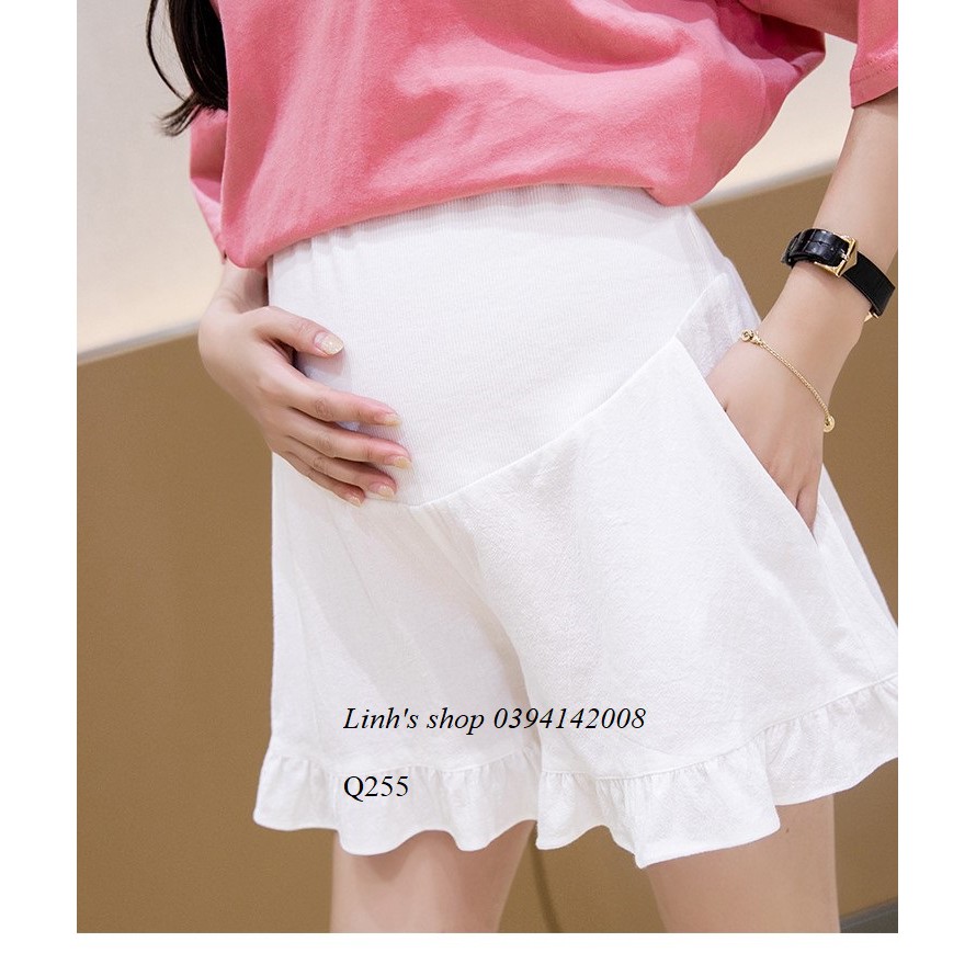 Quần Đùi Sooc Bầu Xinh Trẻ Trung Năng Động Q255