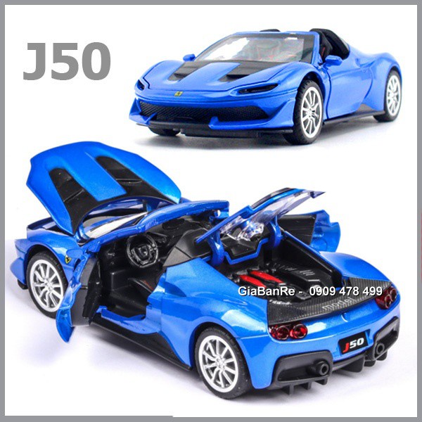 Xe Mô Hình Kim Loại Ferrari J50 Tỉ Lệ 1:32 -  Đen - 9680.2