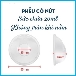 Hộp 2 phễu hứng sữa CM Bear có nút đậy dùng được cho ban đêm