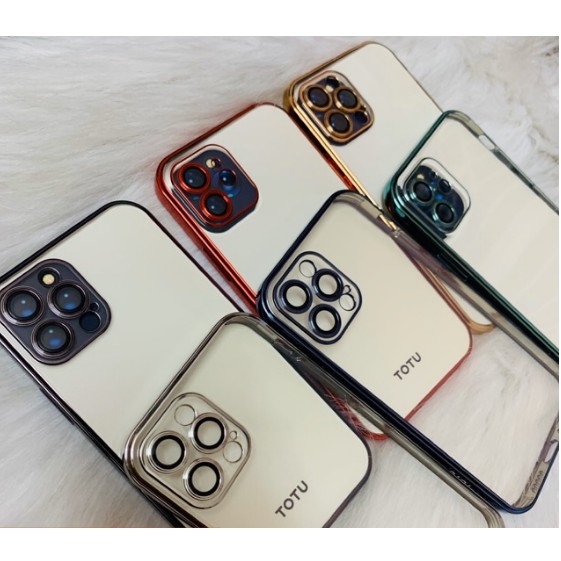 Ốp lưng TOTU viền màu iPhone 12 Mini/ 12/ 12 Pro/ 12 Pro Max bảo vệ camera mắt lối sang trọng