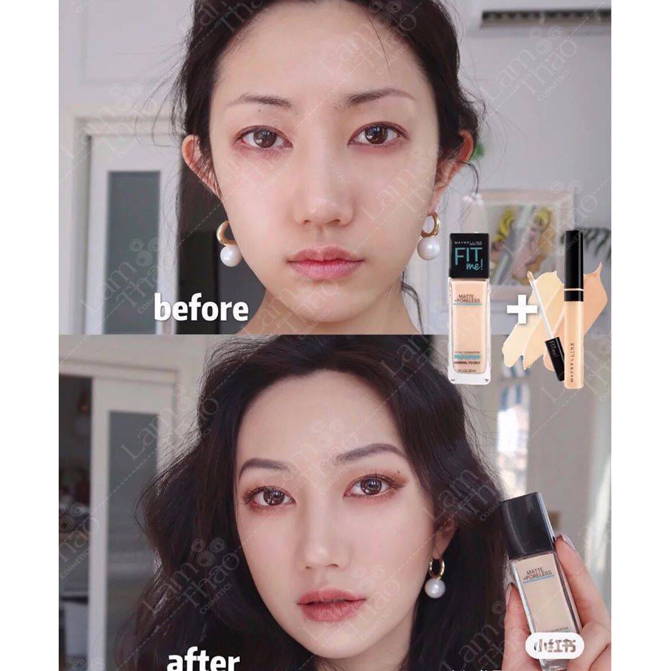 Kem Nền Mịn Và Lì Cho Da Dầu Maybelline Fit Me Foundation Matte + Poreless Normal To Oily SPF 22