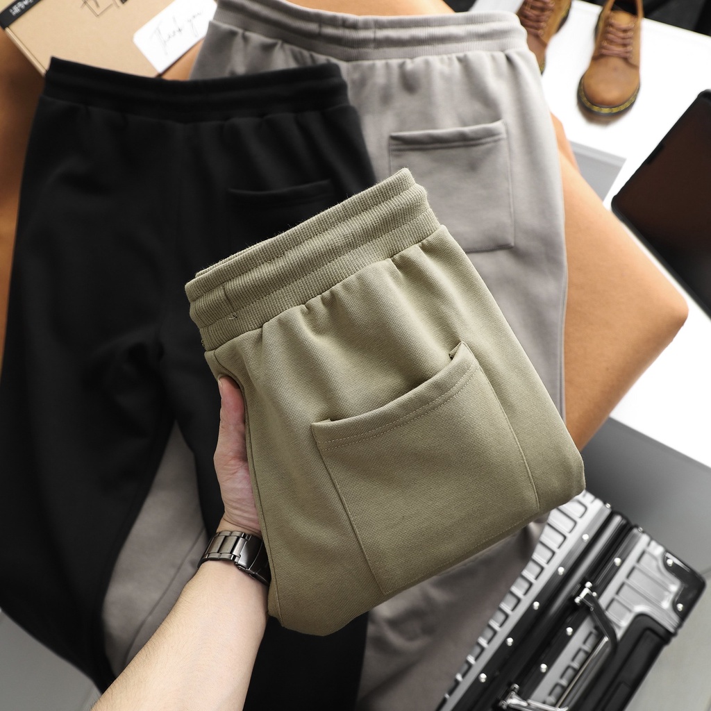 Quần jogger trơn nam basic HEBOZ 3M new, chất nỉ co dãn, ống bo chun phong cách trẻ trung - 00001141