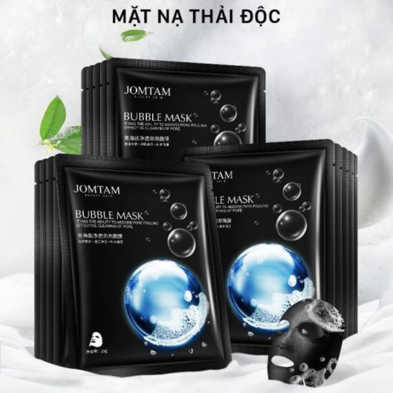 Mặt nạ thải độc sủi bọt muối biển đen JOMTAM BUBBLE MASK Dưỡng Ẩm,Sáng Da