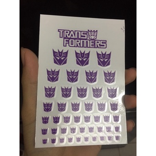Miếng nhãn dán Decal Transformers Logo Autobot Decepticon cho Mô Hình