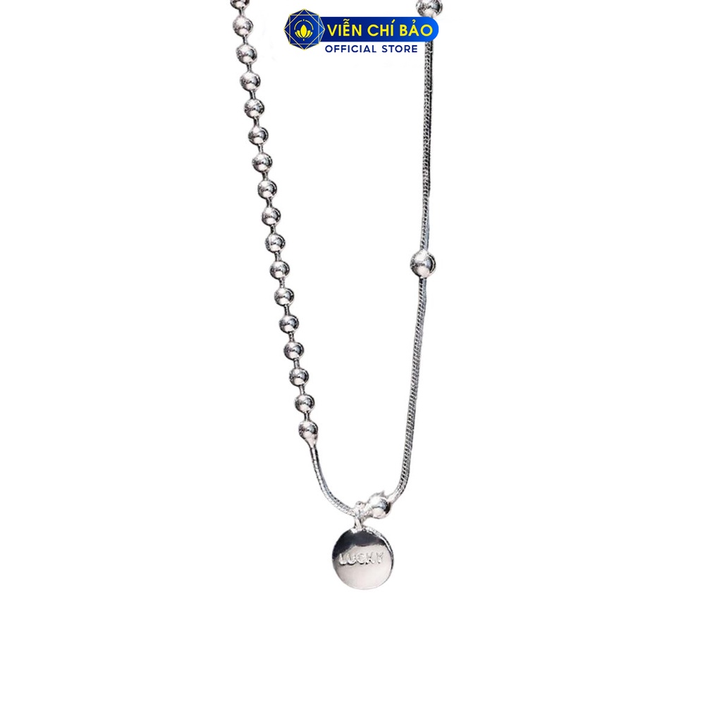 Dây chuyền bạc nữ Choker Lucky chất liệu bạc 925 thời trang phụ kiện trang sức nữ thương hiệu Viễn Chí Bảo D000169
