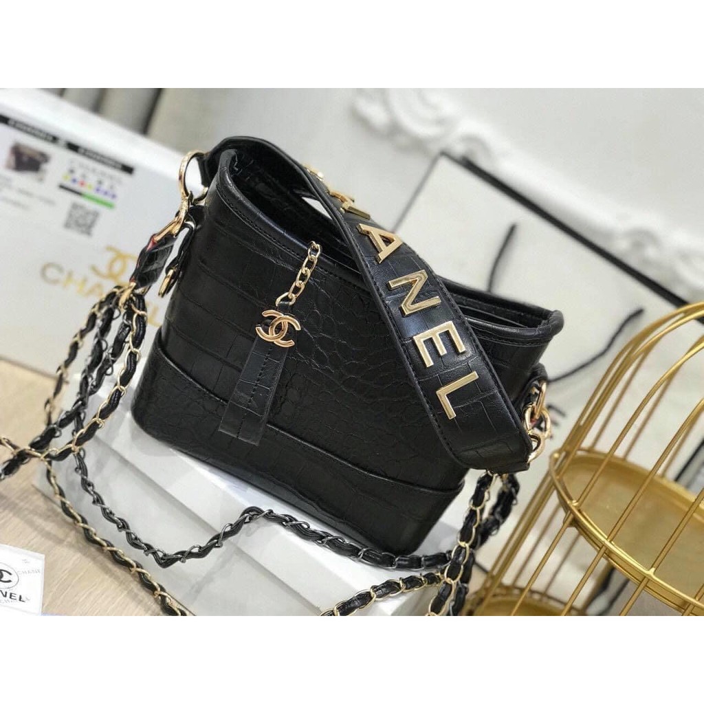 Túi xách Boho đen vân style - Túi đéo chéo nữ thời trang hàng quảng châu đẹp DC.Fashion