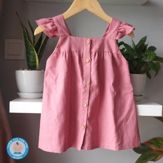 Váy cánh tiên vải linen hàng thiết kế Harifa