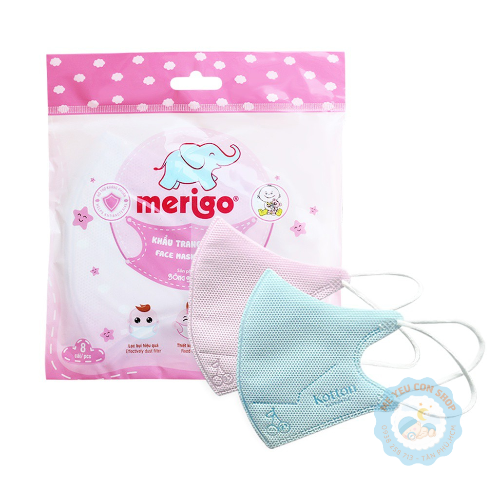 (1-4 tuổi) Khẩu trang y tế Merigo cho bé - 8 cái/ gói (katydang)