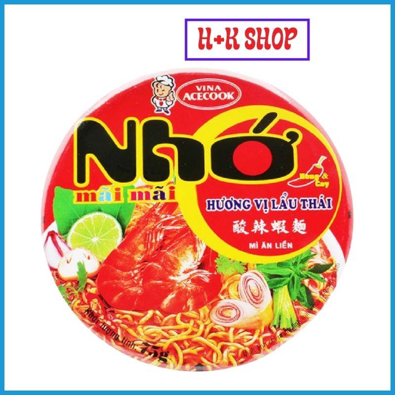 Nhớ Mãi Mãi Hương Vị Mì Lẩu Thái Tôm thùng 12 tô x84g MMLTT01