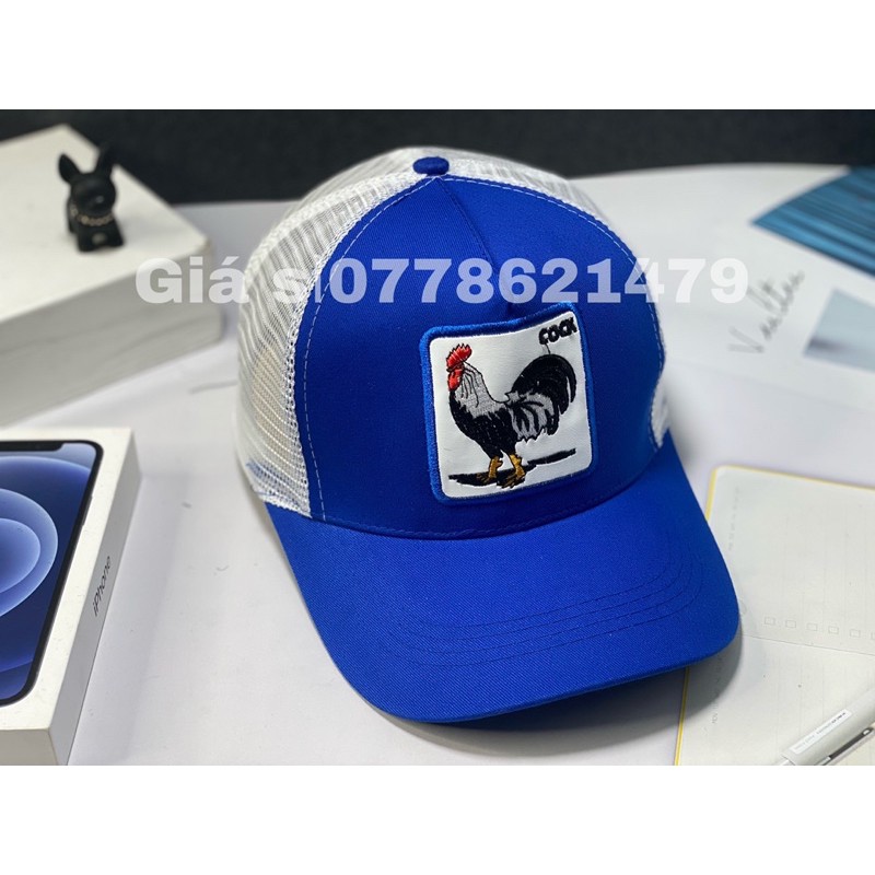 Nón kết lưỡi trai phối lưới mạc vuông gà mạc vuông thời trang