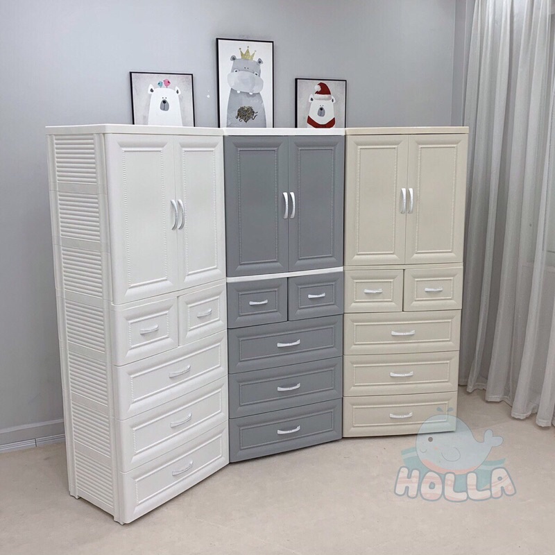 Tủ Nhựa 5 Tầng Vân Gỗ Cao Cấp Honper / Holla Chính Hãng
