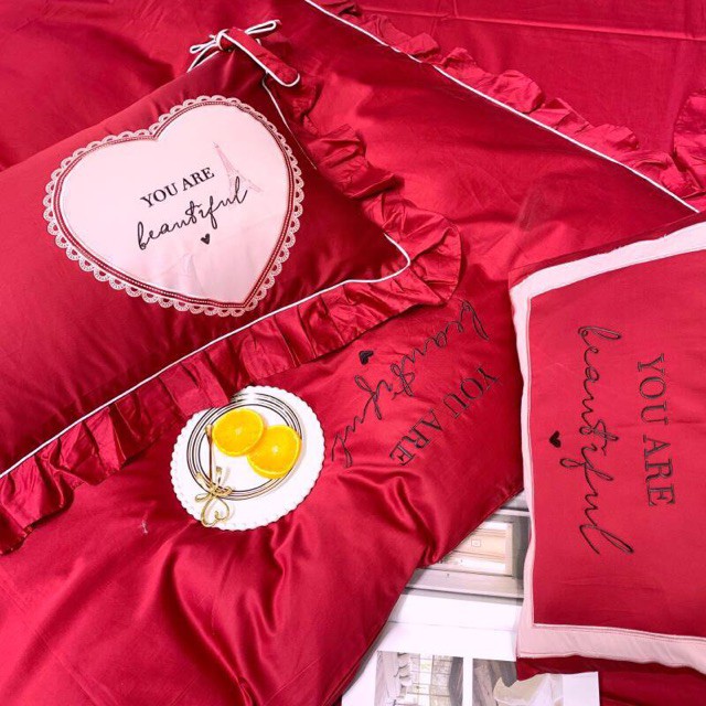 Set chăn ga gối Lụa 7 món cao cấp. You are Beautiful.