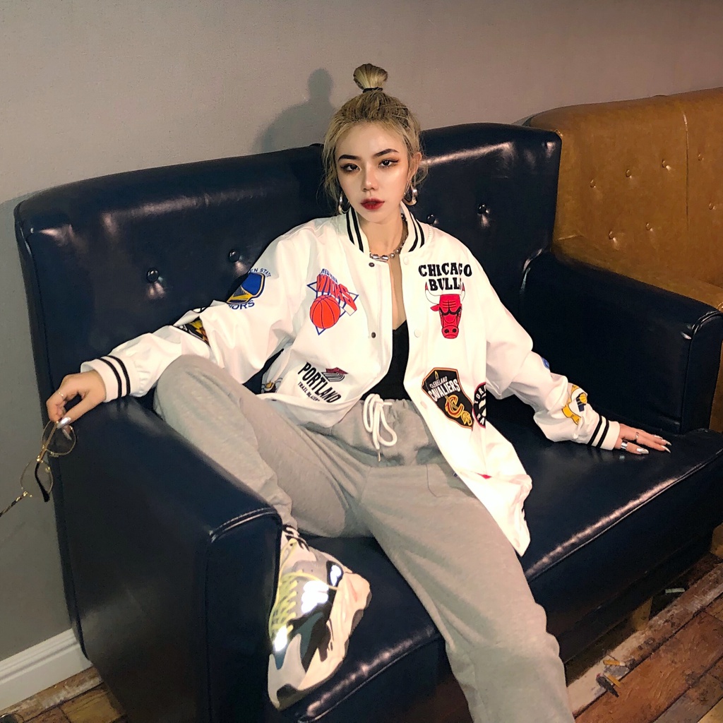 Áo khoác bóng chày Supreme 18SS X NBA X NIKE