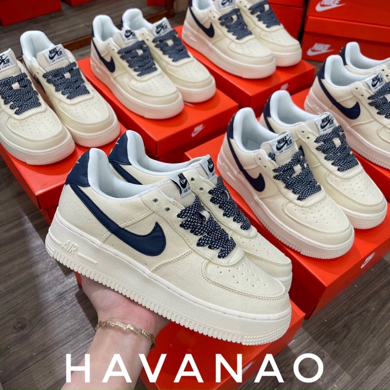 Giày Nike vàng nghệ móc xanh than 11 . Giày thể thao nam nữ sneaker kèm hôph