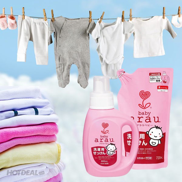 Nước Giặt Thảo Mộc Arau Baby Dạng Bình 800ml - Túi 720ml