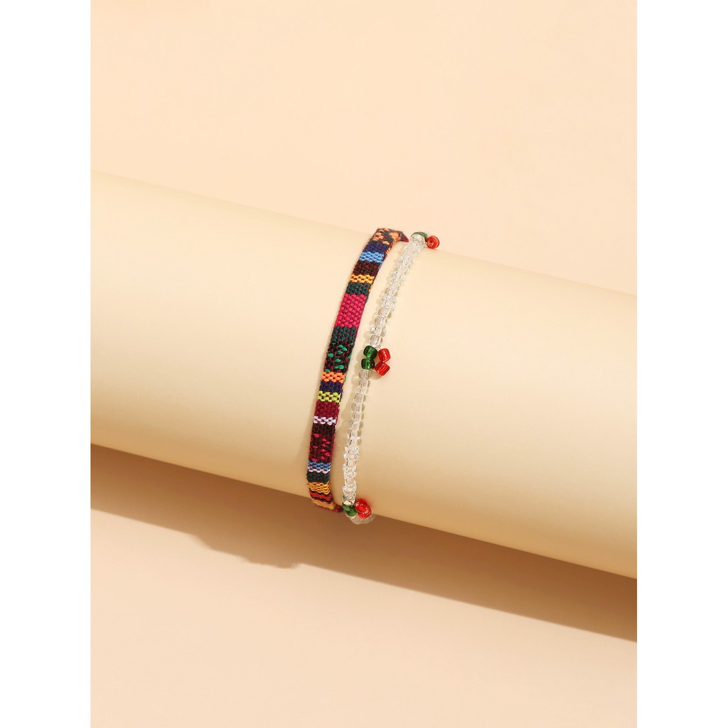 Vòng chân kết hạt ngọc trai vỏ sò nhiều màu thời trang cho nữ