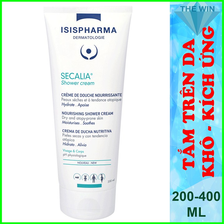 Sữa tắm cho da khô, da kích ứng, chàm ISIS Pharma Secalia Shower Cream