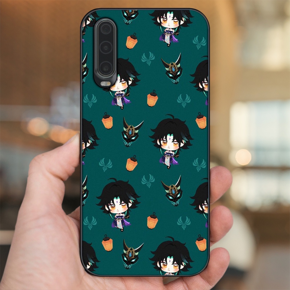 Ốp lưng Huawei P30 viền đen in hình Xiao Genshin Impact
