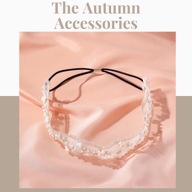 Bờm vải ren hoa xuyên thấu The Autumn Accessories - BT02