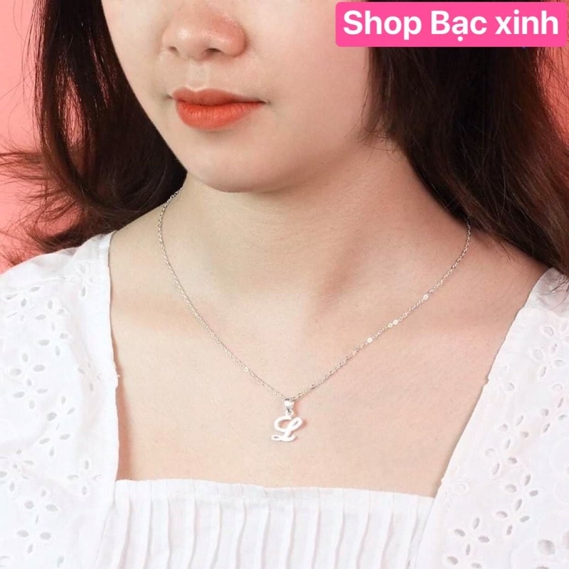 Dây chuyền mặt chữ cái . dây chuyền bạc theo tên.