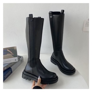 (Sẵn 36,37,38,39) Giày Bốt Đùi Cao Cổ Boot Không Dây Boots Ulzzang Dáng Ủng Co Dãn Độn Đế