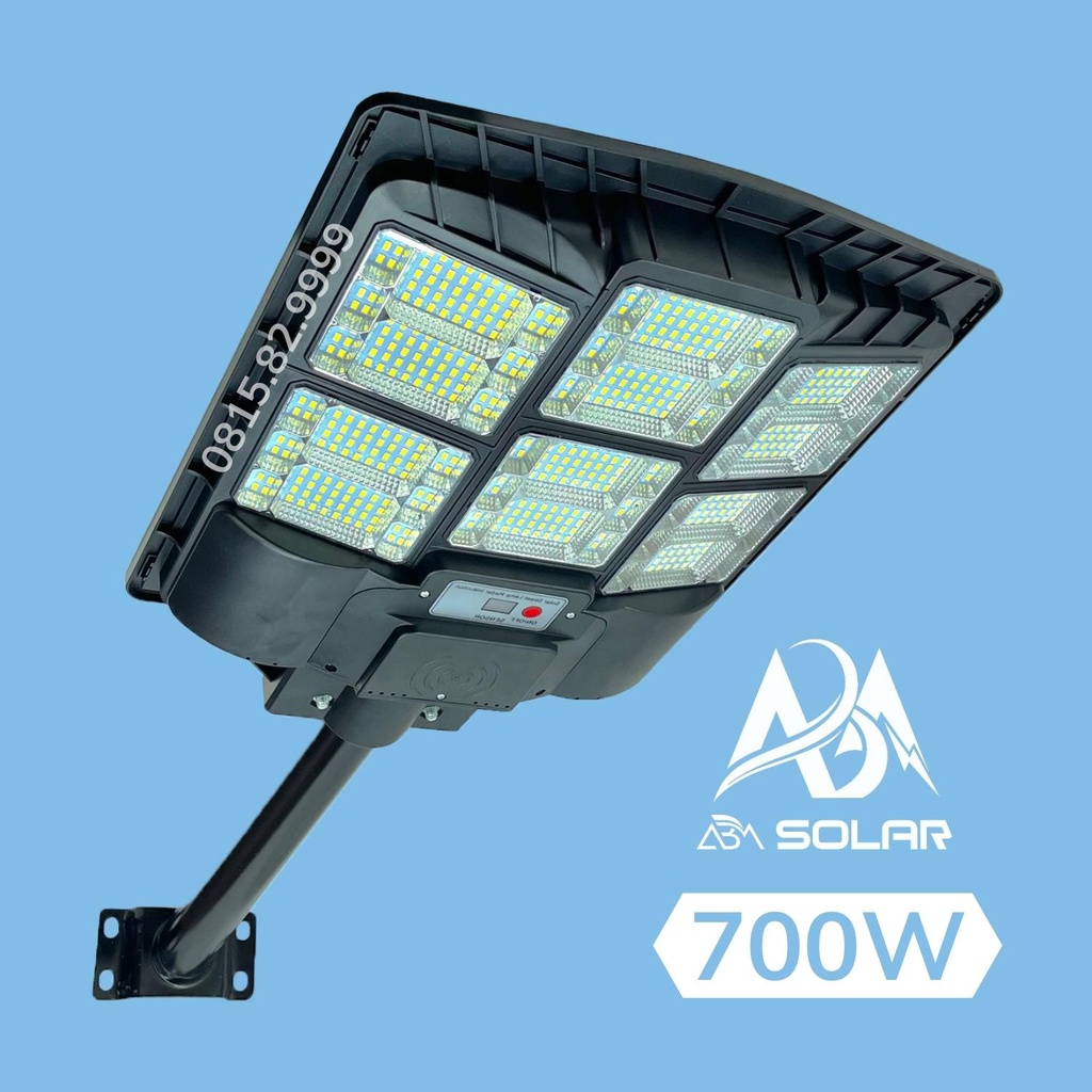 [700W] Đèn Năng Lượng Mặt Trời, Chiếu Sáng Ngoài Sân Vườn, Đèn Tấm Pin Liền,Công Suất 700W-1350W- ABM SOLAR