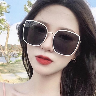 Kính râm gọng vuông thời trang nam nữ, kính mát chữ V viền màu phong cách Hàn Quốc