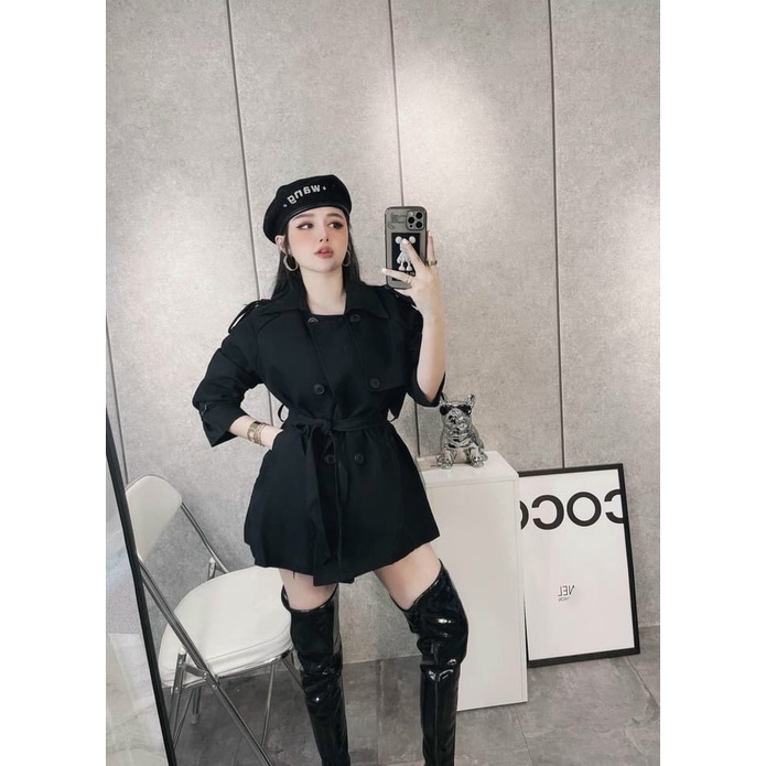 áo dạ nữ kaki hàng quảng châu cao cấp, áo dạ mango thiết kế phong cách hàn quốc có kèm đai đi cùng | BigBuy360 - bigbuy360.vn