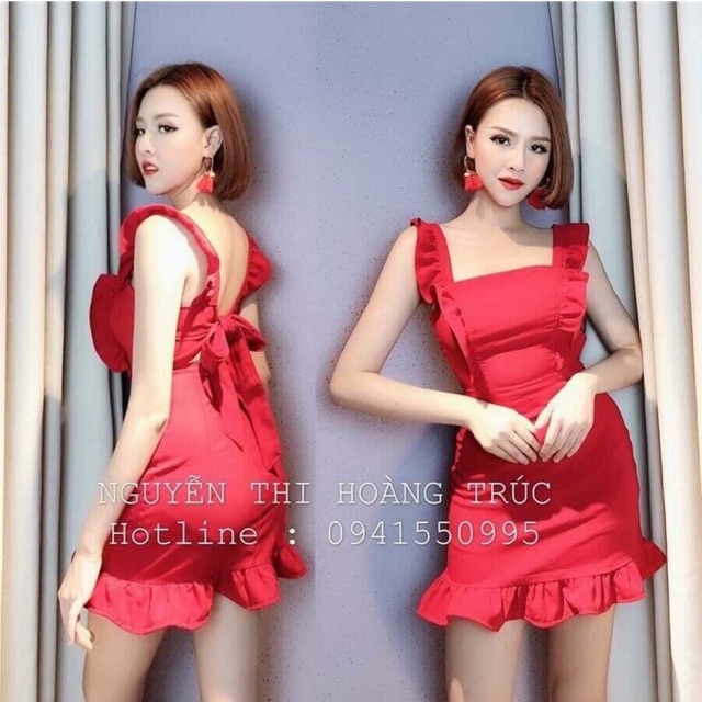 Đầm cánh tiên nơ lưng đủ màu