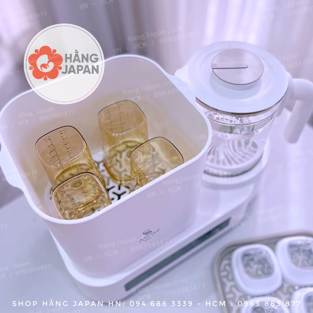 Máy tiệt trùng sấy khô bình sữa MOAZ BEBE MB031 - Tích hợp hâm đun pha sữa cho bé tiên lợi - BH 12 THÁNG