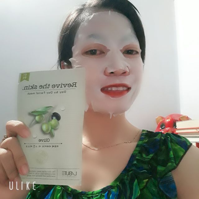 MẶT NẠ HÀN QUỐC -REVIVE THE SKIN - Mặt nạ  Trái olive labute revive the skin. Mặt nạ cho da nhạy cảm, da bị mụn.