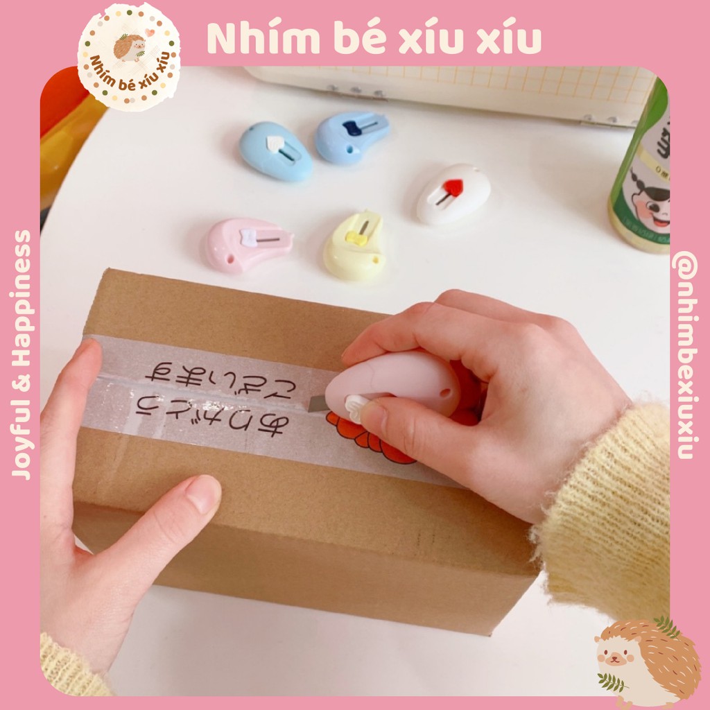 Dao rọc giấy mini hình gà con/quả trứng siêu cute