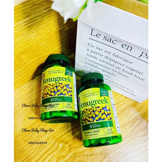 Lợi Sữa Cỏ Cari Fenugreek 610mg