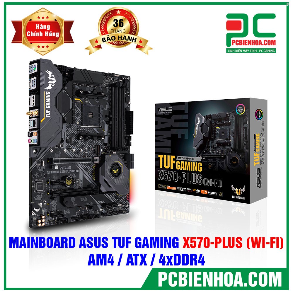 Siêu phẩm Bo mạch chủ -Main AMD ASUS TUF GAMING X570-PLUS WI-FI - HÀNG CHÍNH HÃNG 36T