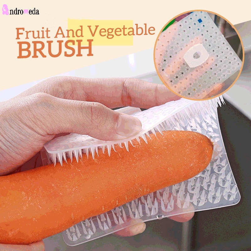 Bàn Chải Vệ Sinh Rau Củ Quả Nhiều Màu Tiện Dụng Cho Nhà Bếp