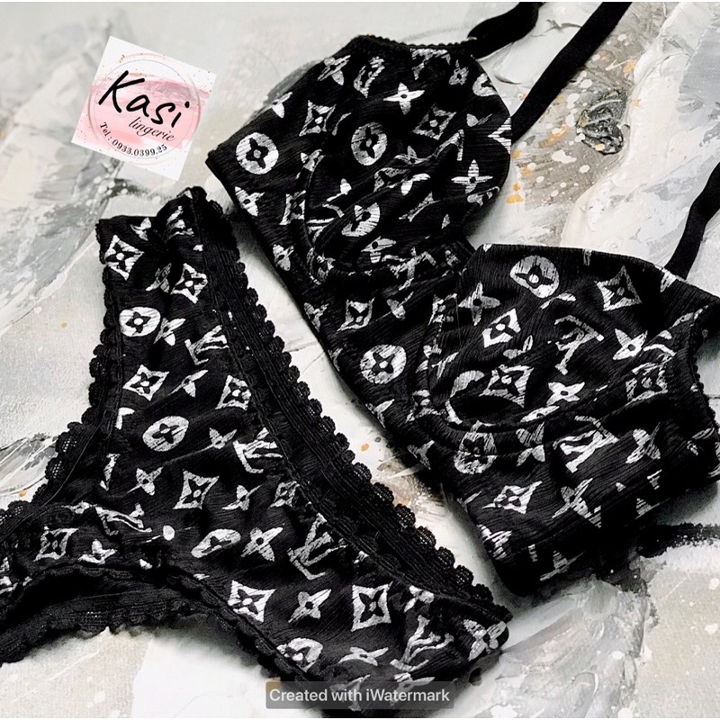 Set đồ lót nội y hoa văn thương hiệu siêu sang chảnh