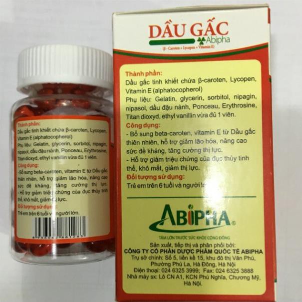 Dầu gấc DHA omega đẹp da chống lão hóa, nhức mắt ,mỏi mắt