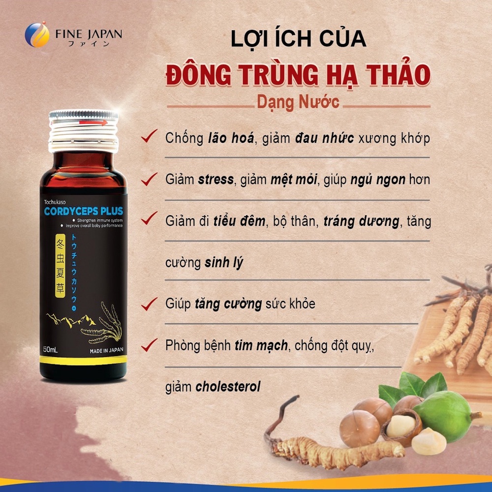 Nước uống đông trùng hạ thảo Fine Japan Cordyceps Plus