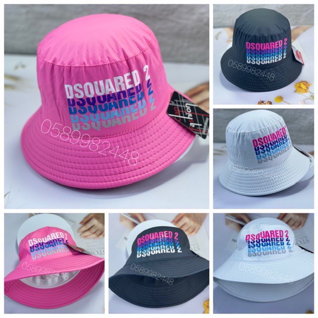 Nón bucket phối màu Dsquarde, mũ bucket trơn in logo thời trang PONGSTORE