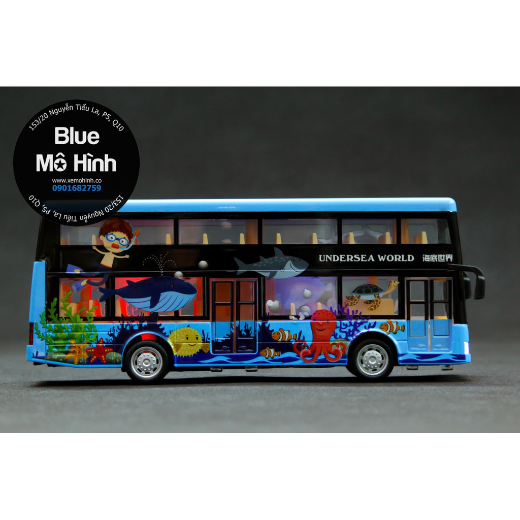 Blue mô hình | Mô hình xe bus xe khách hoạ tiết