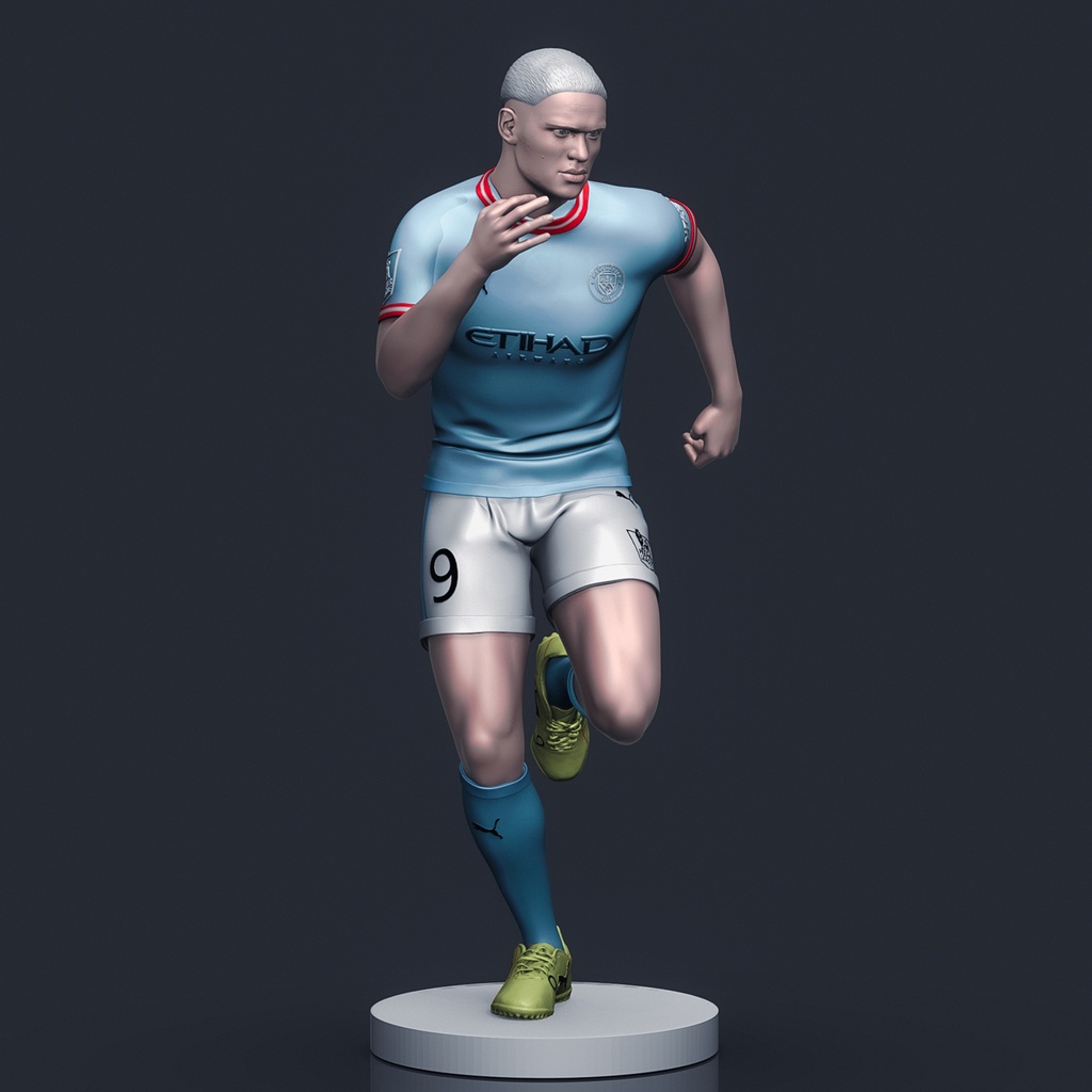 [Dịch Vụ In 3d] Mô Hình Erling Haaland  Bằng Chât Liệu Nhựa Resin - Cao 20 cm