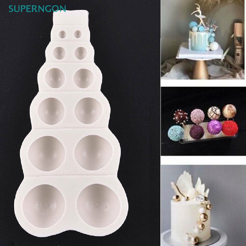 Khuôn Silicone Làm Bánh Tạo Hình Hạt Ngọc Trai 3D DIY