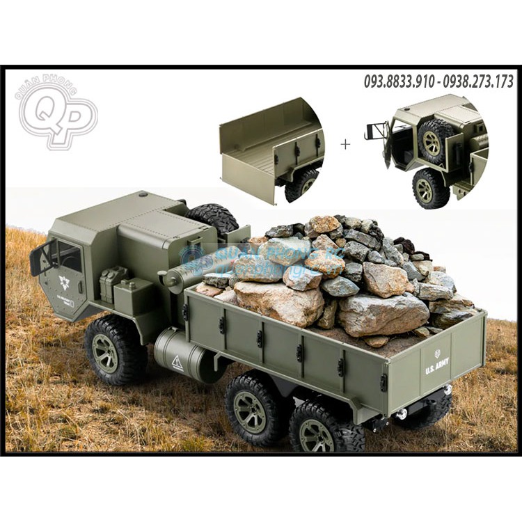 Xe điều khiển Military Truck 1/12 RC FY004 U.S. Army Military Truck RTR