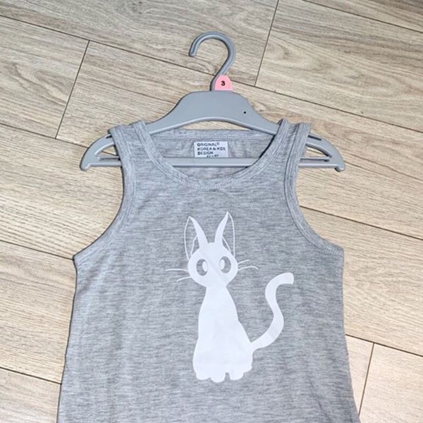 [XẢ HÀNG] Váy đầm thun sát nách XUẤT DƯ in hình đáng yêu cho bé gái 14-22kg