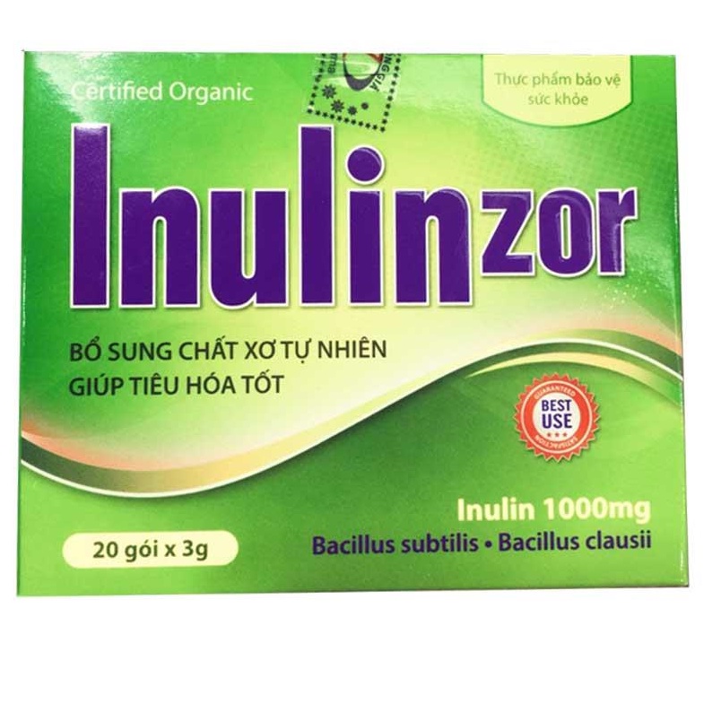 "Chính Hãng " Inulin zor cung cấp chất xơ thiên nhiên ,giảm táo bón hiệu quả hộp 20gói ....