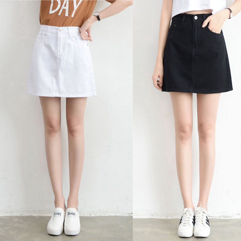 Chân váy jeans chữ A thời trang Hàn Quốc cho nữ | BigBuy360 - bigbuy360.vn